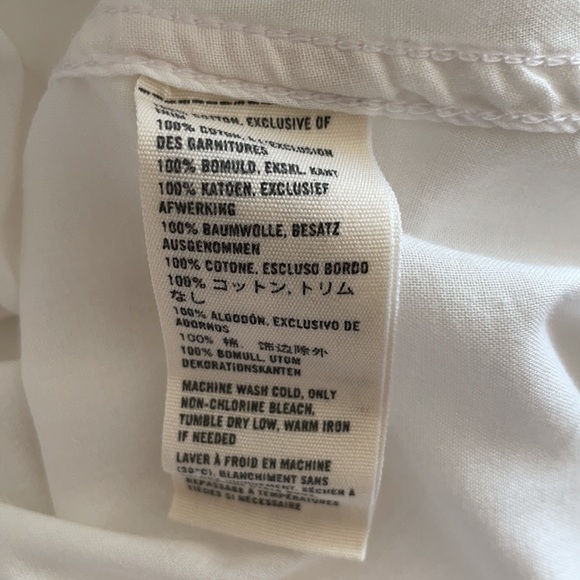 Abercrombie & Fitch White Ruffled Blouse EUC Sz XS - Picture 7 of 7